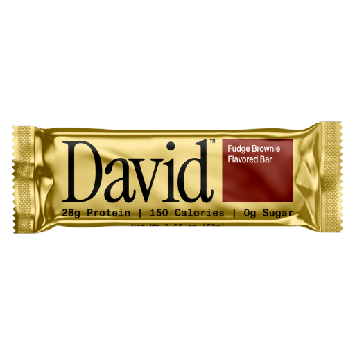 David Protein Bar - 28g Protein - Fudge Brownie (12 Bars)