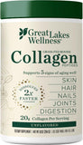 Great Lakes Wellness Collagen Peptides Powder – Supports Skin, Hair, Nails, Joints & Digestion – Hydrolyzed, Quick Dissolve, Non-GMO, Keto & Kosher – Pure Collagen Protein (10 oz, 14 Servings)