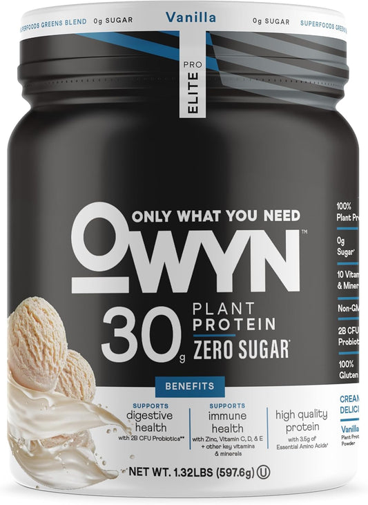 Owyn Only What You Need Pro Elite High Protein Powder,12 Servings (1.32 LB)