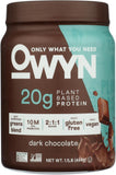 OWYN Only What You Need Plant-Based Protein Powder, Dark Chocolate, 1.17 lbs