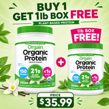 Orgain Organic Vegan Protein Powder, Vanilla Bean (Pack of 2) 2lb &1lb