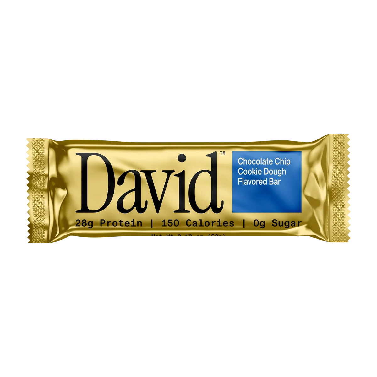 David High Protein Bars, Chocolate Chip Cookie Dough Pack of 12